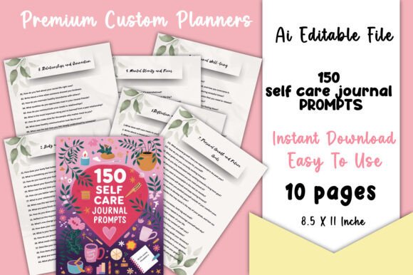 150 Self Care Journal Prompts Canva KDP: A Powerful Tool for Mindful Living