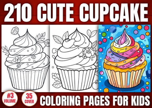 210 Cute Cupcake Coloring Pages for Kids