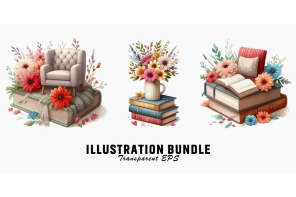 3 Cute Cartoon Flowers and Book: A Playful Guide for Creative Projects