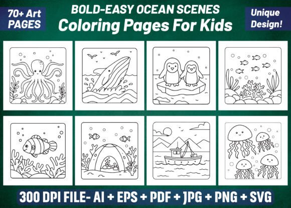 70 Bold Easy Ocean Scene Coloring Pages