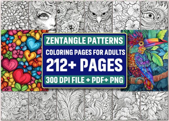 Adults Zentangle Patterns Coloring Pages: A Creative Escape for Mind and Soul