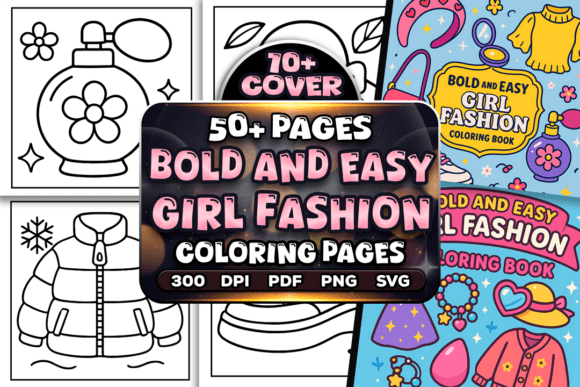 Bold Easy Girl Fashion Coloring Pages