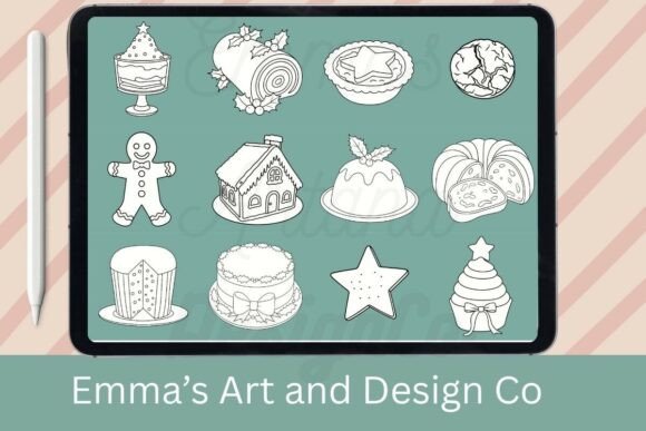 Christmas Baking Procreate Stamp Set: A Creative Holiday Tool for Digital Artists