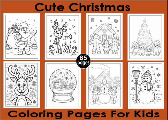 Cute Christmas Coloring Pages Kids