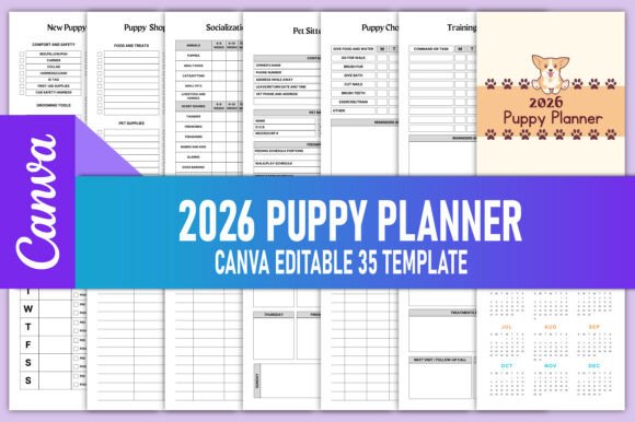 Editable 2026 Puppy Planner