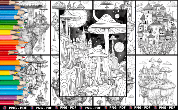Fantasy Mushroom Planet – 39 Pages