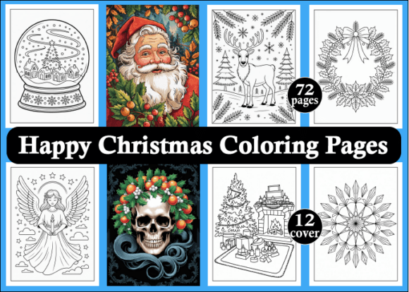 Happy Christmas Coloring Pages for Adults: A Creative Holiday Escape