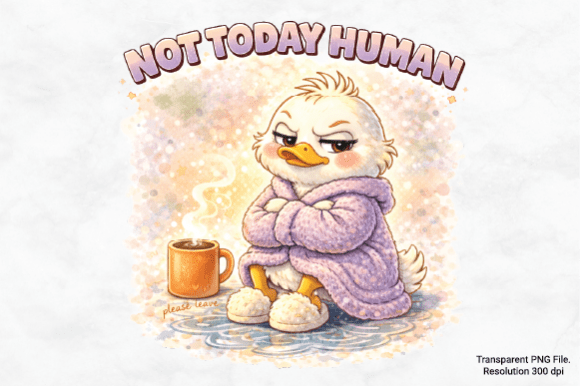 Not Today Human Duck PNG