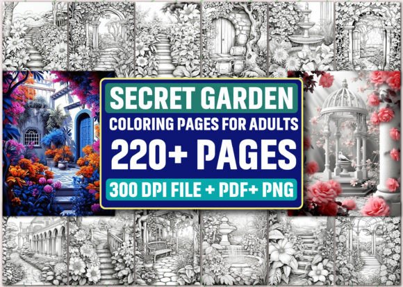 Secret Garden Coloring Pages for Adults