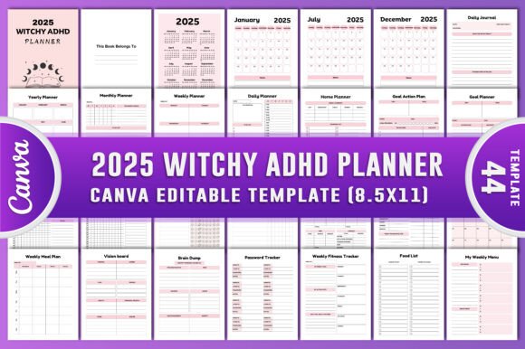 The 2025 Witchy Adhd Planner Canva Kdp: A Fusion of Creativity and Organization