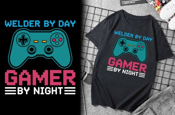 Welder by Day, Gamer by Night - Vector: A Versatile Design for Every Enthusiast