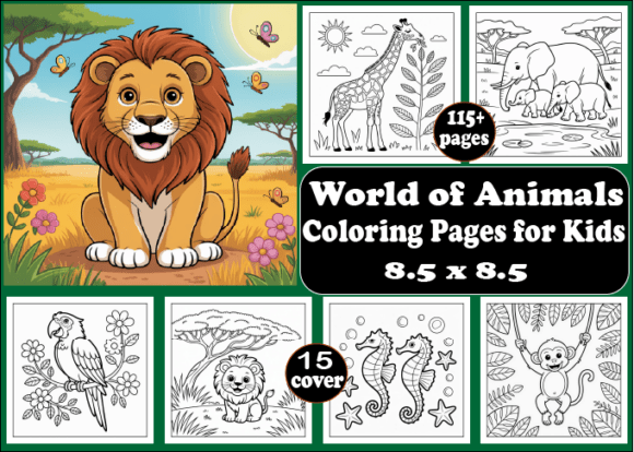 World of Animals Coloring Pages for Kids